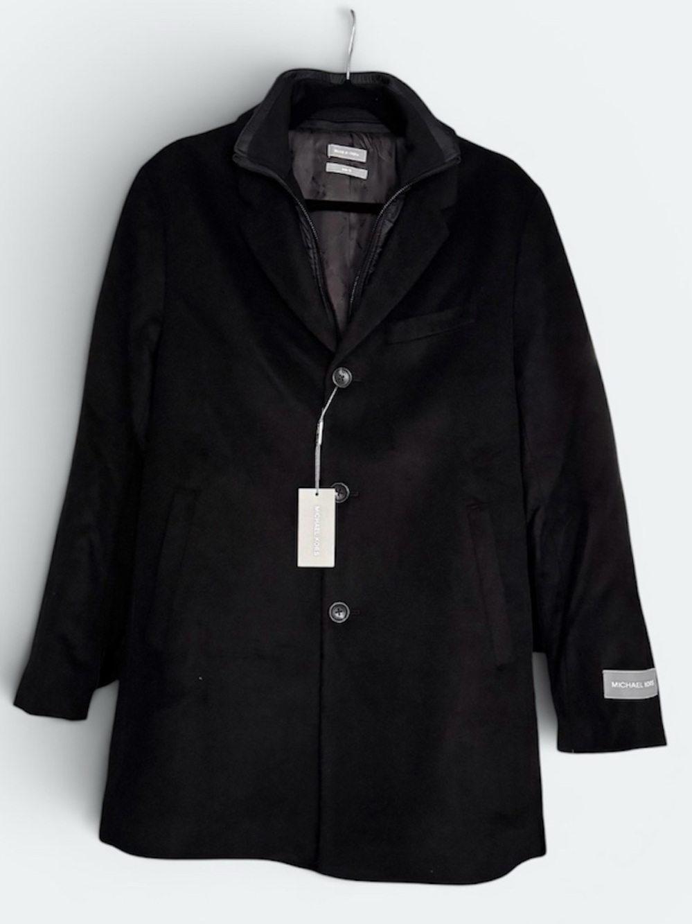 Michael Kors Men's Black Slim Fit Coat